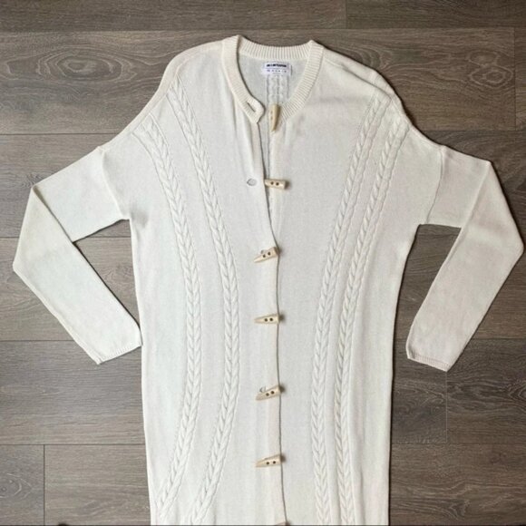 Free People One Teaspoon Sorrento Knit Long Cardigan Sweater Duster Maxi Cream - Picture 8 of 16